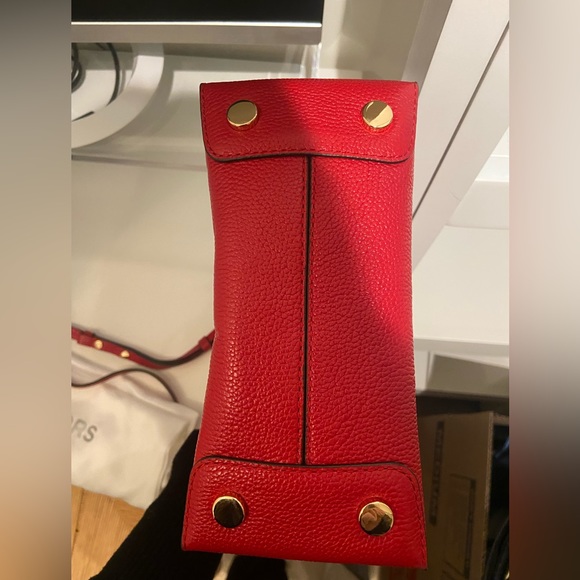 Michael Kors - Mercer Pebbled Leather Bag - Red/Gold - Excellent Condition - Picture 10 of 11